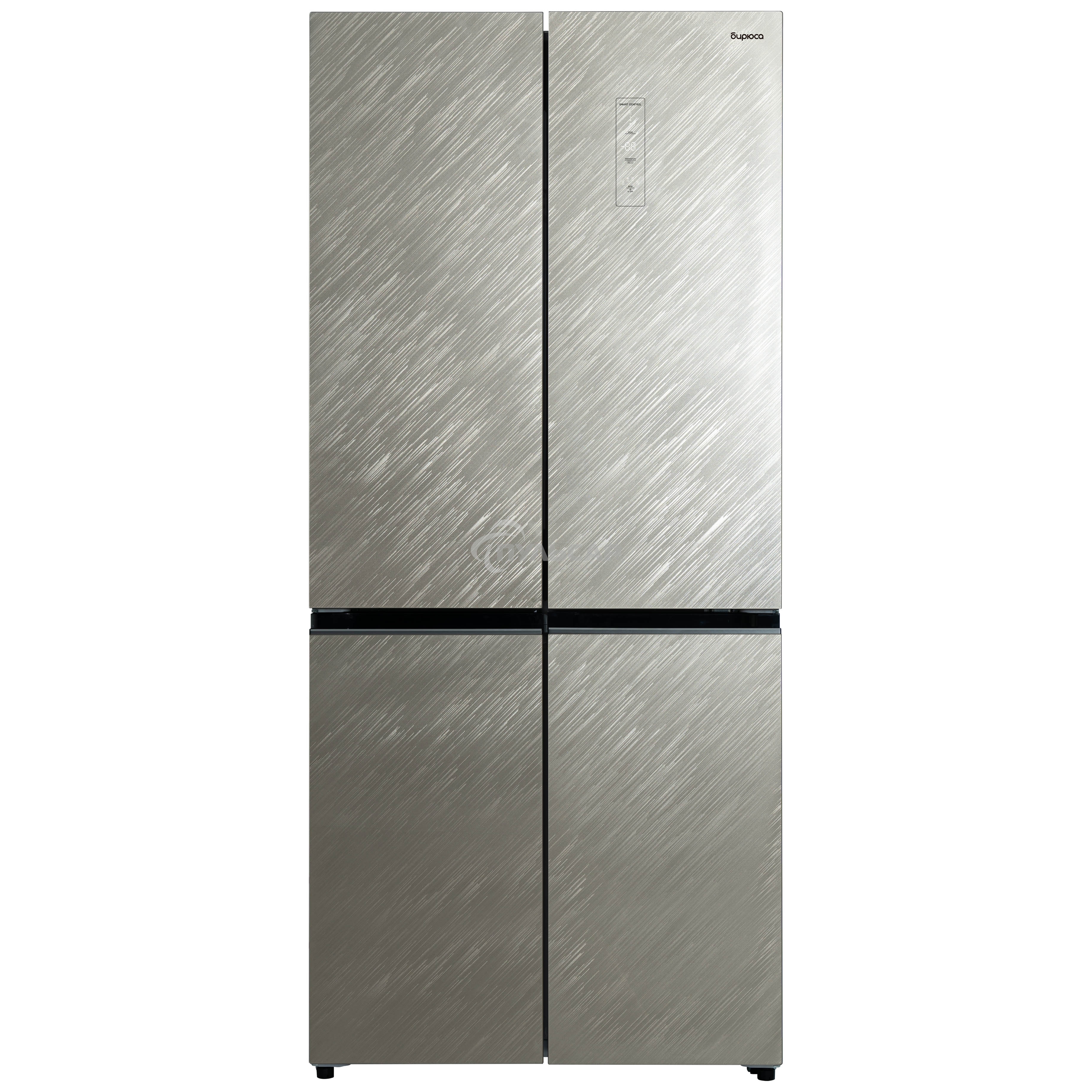 Холодильник Бирюса CD 496 TGG текстурированное бежевое стекло трехкамерный 334/162л морозилка снизу, No Frost, Side by Side
