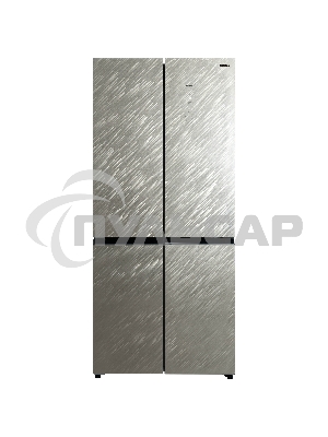 Холодильник Бирюса CD 496 TGG текстурированное бежевое стекло трехкамерный 334/162л морозилка снизу, No Frost, Side by Side