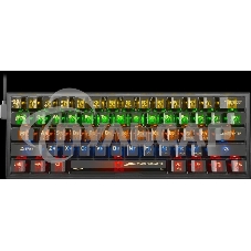 Клавиатура проводная игровая Redragon Fizz прозрачно-черная (USB, +ICE, 61 кл., RGB подсветка)