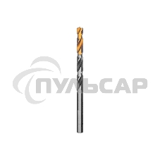 Сверло спиральное по металлу Denzel 6 x 93мм, Р6М5, Golden Tip, многогранная заточка