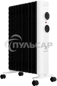 Обогреватель масляный Royal Clima Laggio Nero ROR-LN9-2000M, с терморегулятором, 2000Вт, 8 секций, 3 режима, белый/серый