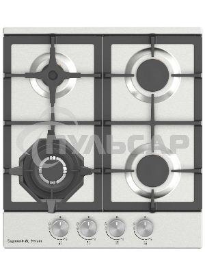 Газовая варочная панель Zigmund & Shtain G 15.4 S независимая, нержавеющая сталь