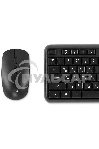 Комплект клавиатура + мышь Оклик S277W клав:черный мышь:черный USB беспроводная Multimedia (2066172)