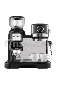 Кофемашина автоматическая Korting KCM 1015 N Ottimo черный/серебристый, исп. кофе - зерновой, 1500 Вт, 19 бар