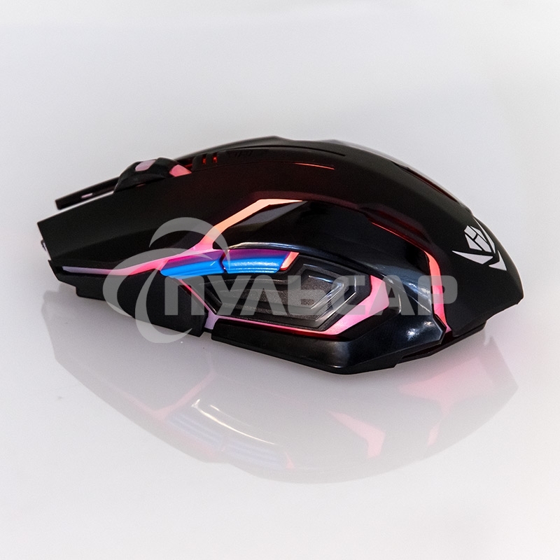 Мышь беспроводная Nakatomi MROG-20UR черный, 2400 dpi, радиоканал, USB, кнопки - 6