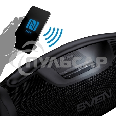 Портативная акустическая система SVEN PS-990, черный, 2.0, 2x90 Вт (RMS), IPx7, TWS, Bluetooth, USB, аккумулятор