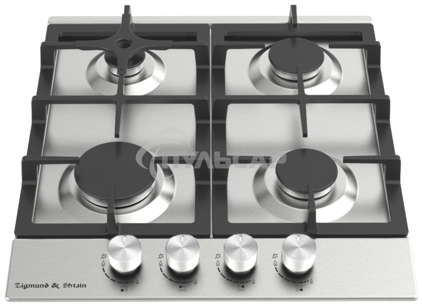 Газовая варочная панель Zigmund & Shtain G 15.4 S независимая, нержавеющая сталь