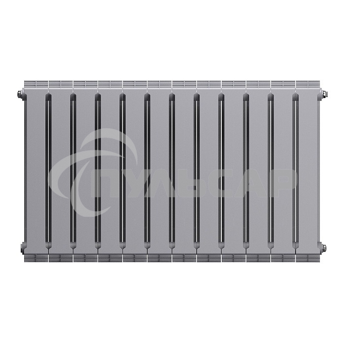 Радиатор биметаллический Royal Thermo PianoForte 500 серебристый - 12 секц.