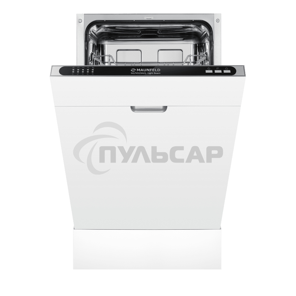 Встраиваемая посудомоечная машина Maunfeld MLP4529A01 Light Beam, черный, 44.8 см, 9 компл., 49 дБ, класс A++