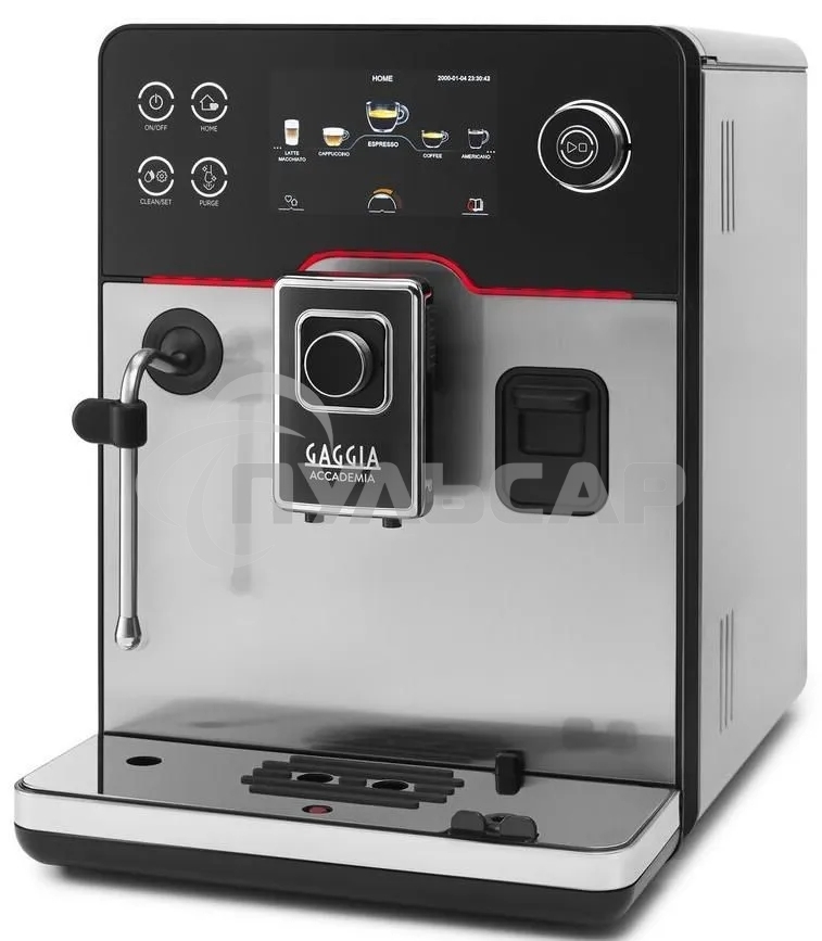Кофемашина автоматическая Gaggia RI9782/01 NEW ACCADEMIA INOX серебристый/черный, молотый/зерновой, 1.6 л, 1400 Вт, 15 бар