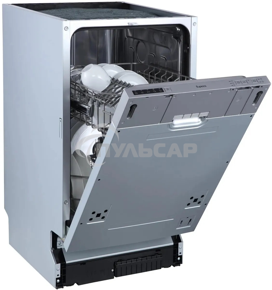 Встраиваемая посудомоечная машина Бирюса DWB-409/5, серебристый, 44.8 см, 9 компл., 49 дБ, класс A++