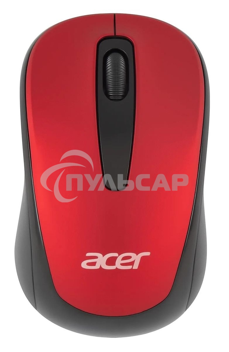 Мышь беспроводная Acer OMR136 красный, 1000 dpi, радиоканал, USB, кнопки - 3