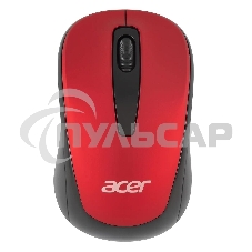 Мышь беспроводная Acer OMR136 красный, 1000 dpi, радиоканал, USB, кнопки - 3