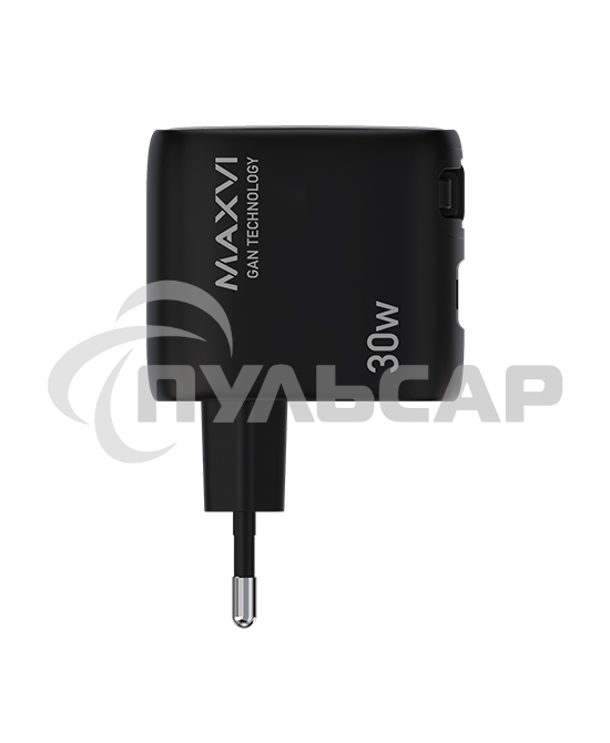 Сетевое зарядное устройство Maxvi SFC-330GN Type-C\USB 30W PD QC3.0 черный