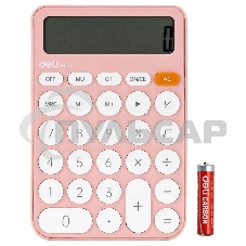 Калькулятор настольный Deli EM124PINK розовый 12-разр.