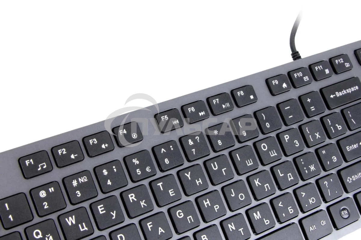 Клавиатура проводная A4Tech KV-300H серый/черный USB slim