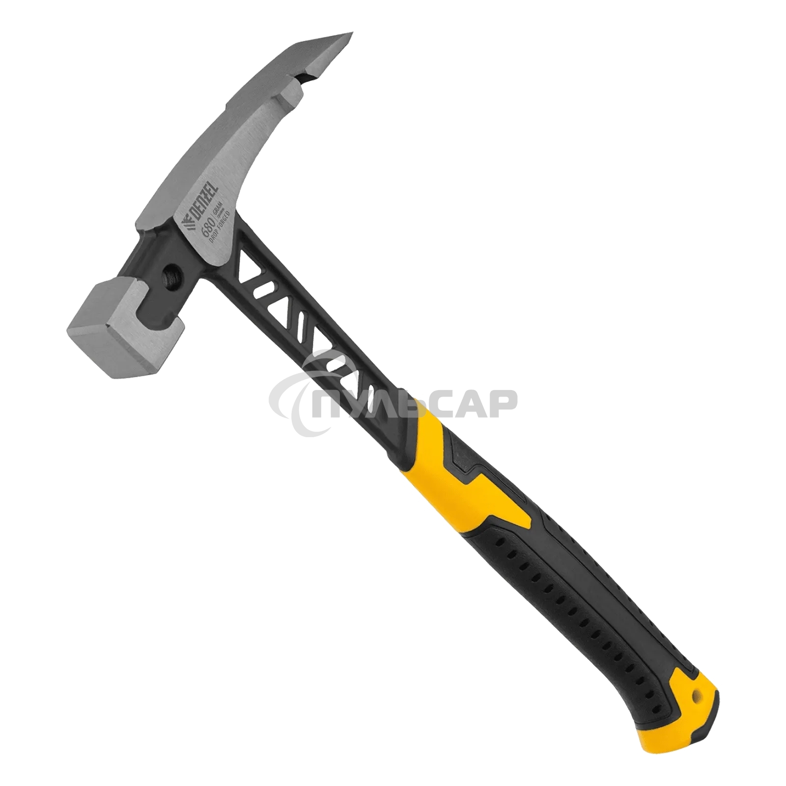 Молоток каменщика Denzel 680 г, цельнокованый, двухкомпонентная обрезиненная рукоятка