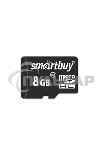 Флеш карта microSD 8Gb, Smartbuy microSDHC Class 10 (SD адаптер)