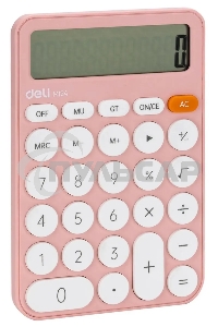 Калькулятор настольный Deli EM124PINK розовый 12-разр.