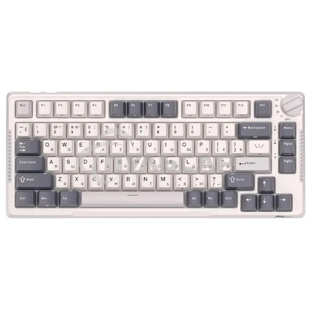 Клавиатура проводная + беспроводная Royal Kludge RK-H81 Brown switch/белый Night