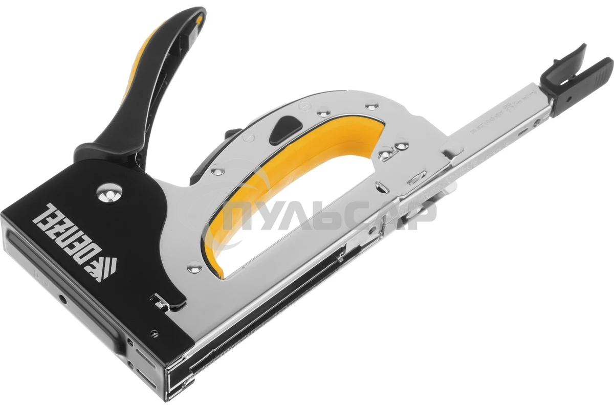 Степлер мебельный, стальной корпус, быстрая загрузка, регул. силы удара, тип 53, 4-14 мм Denzel