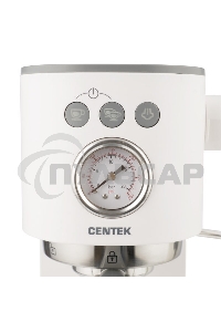 Кофеварка рожковая Centek CT-1168 белый, исп. кофе - молотый, 1.2 л, 1350 Вт, 20 бар