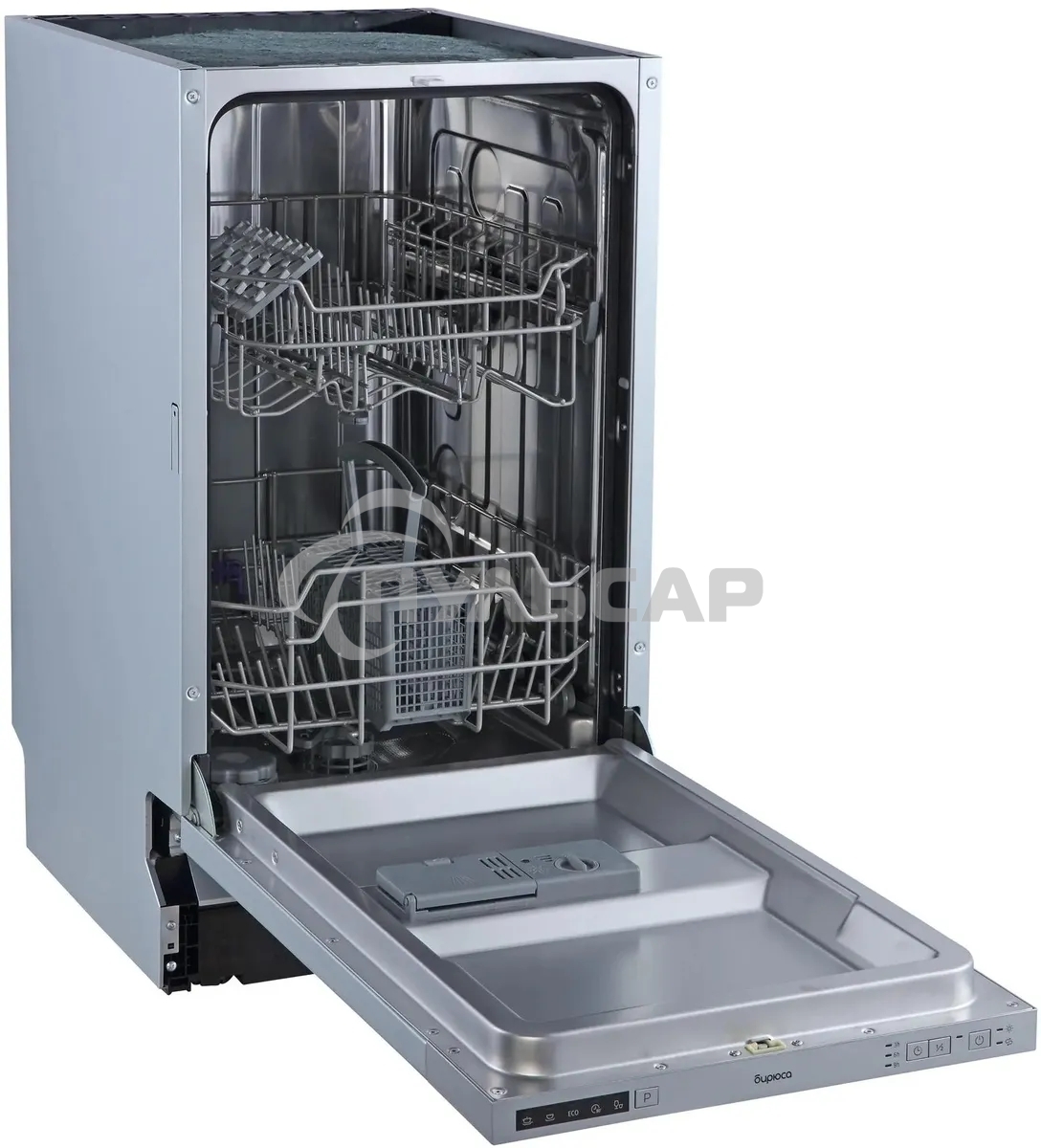 Встраиваемая посудомоечная машина Бирюса DWB-409/5, серебристый, 44.8 см, 9 компл., 49 дБ, класс A++