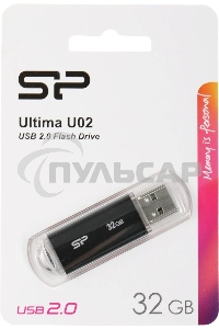Флешка USB 32 Gb Silicon Power Ultima U02 (SP032 GbUF2U02V1K), USB 2.0, черный