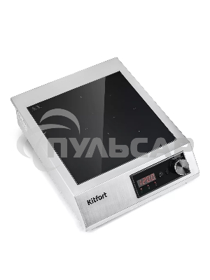 Индукционная плитка Kitfort КТ-142 серебристый/черный стеклокерамика (настольная)