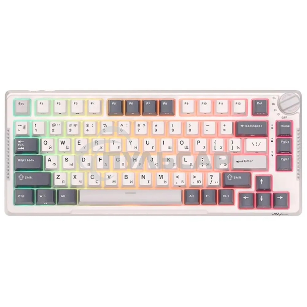 Клавиатура проводная + беспроводная Royal Kludge RK-H81 Brown switch/белый Night