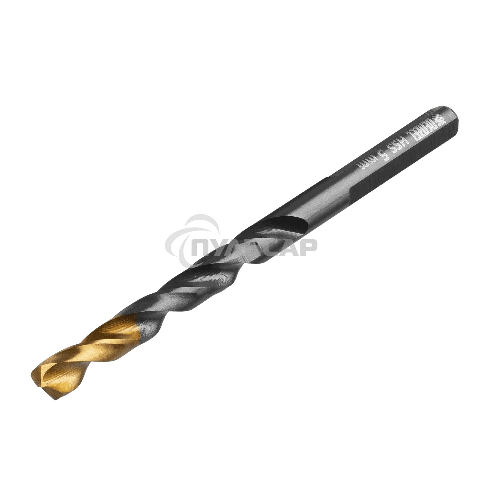 Сверло по металлу Denzel 5 мм, HSS-Tin, Golden Tip, 10 шт.