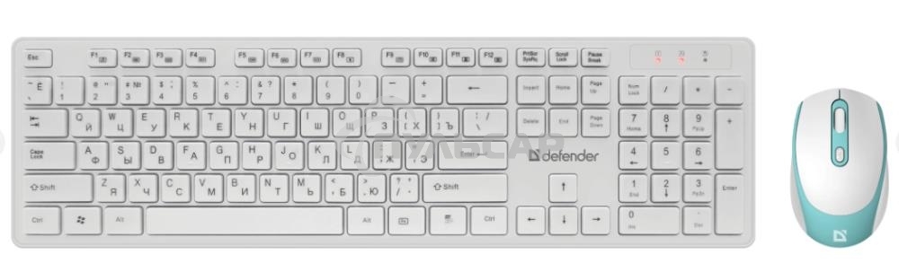 Комплект клавиатура + мышка Defender AUCKLAND C-987 RU белый
