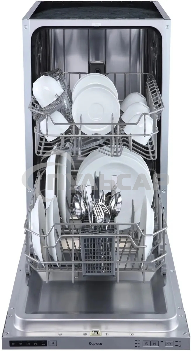 Встраиваемая посудомоечная машина Бирюса DWB-409/5, серебристый, 44.8 см, 9 компл., 49 дБ, класс A++