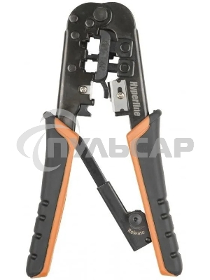 Инструмент обжимной Hyperline HT-N5684R для RJ-45/RJ-12/RJ-11 синий/оранжевый