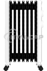 Обогреватель масляный Royal Clima Laggio Nero ROR-LN7-1500M, с терморегулятором, 1500Вт, 6 секций, 3 режима, белый/серый