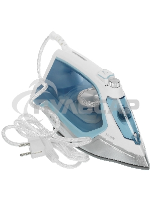 Утюг Redmond RI-C284 голубой, 2200 Вт, подошва - керамика, пар 35 г/мин, паровой удар 160 г/мин, самоочистка, антикапля