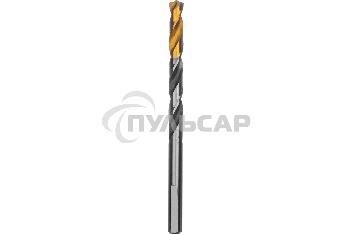 Сверло спиральное по металлу Denzel 6,5 x 93мм, Р6М5, Golden Tip, многогранная заточка