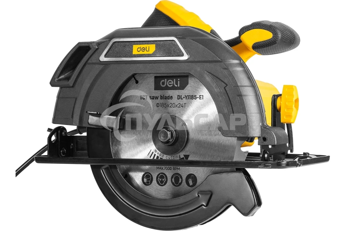 Циркулярная пила Deli DL-YJ185-E1 (1300Вт, 5300об/мин, диаметр диска 185мм)