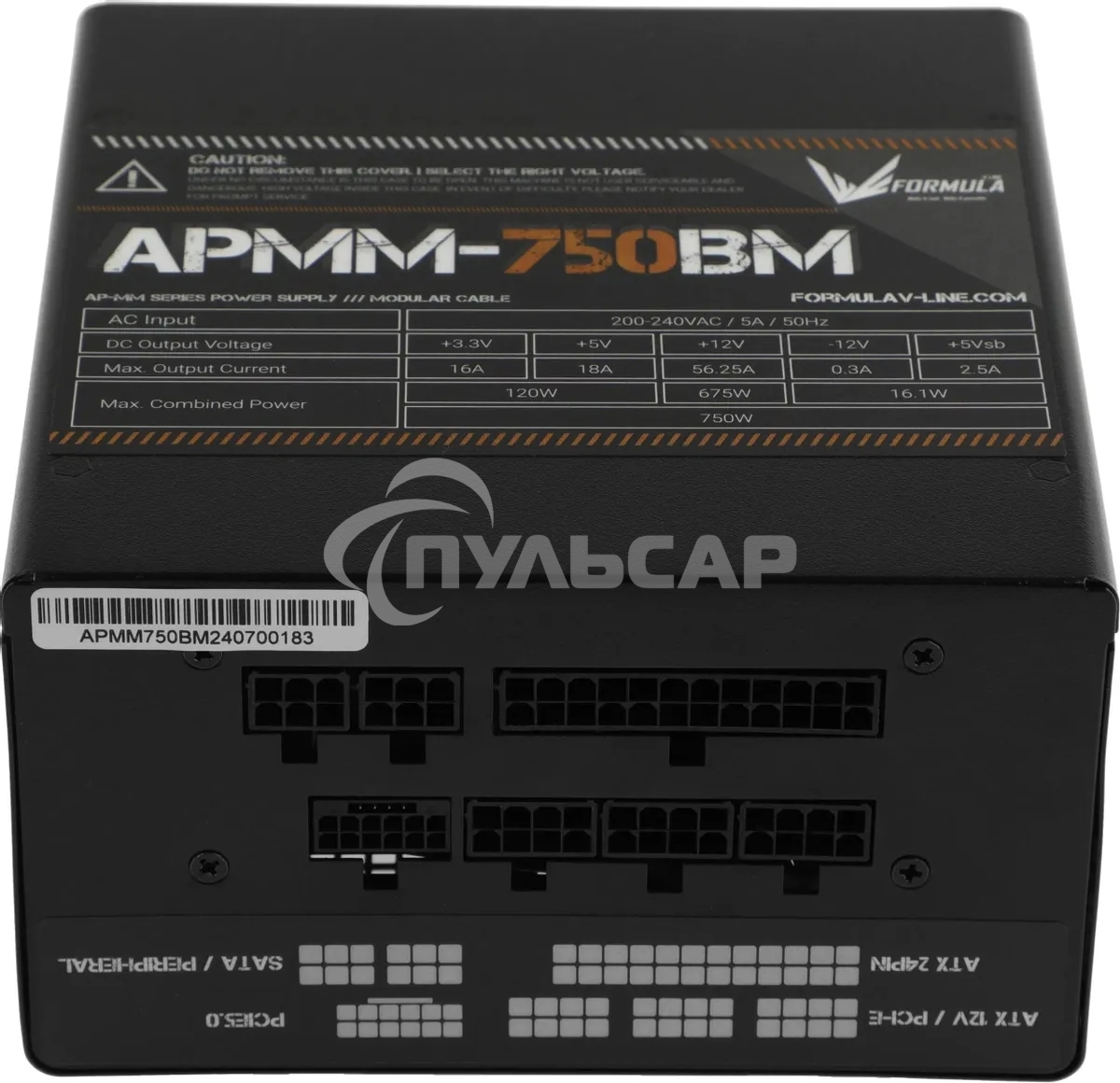 Блок питания Aerocool / Formula ATX 750W APMM-750BM 80 PLUS bronze (20+4pin) APFC 140мм fan 6xSATA Cab Manag RTL