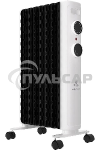 Обогреватель масляный Royal Clima Laggio Nero ROR-LN7-1500M, с терморегулятором, 1500Вт, 6 секций, 3 режима, белый/серый