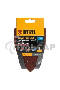 Треугольник абразивный Denzel на ворc. подложке под 