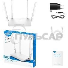 Роутер беспроводной Cudy WR1300 AC1200 10/100/1000BASE-TX/Wi-Fi белый