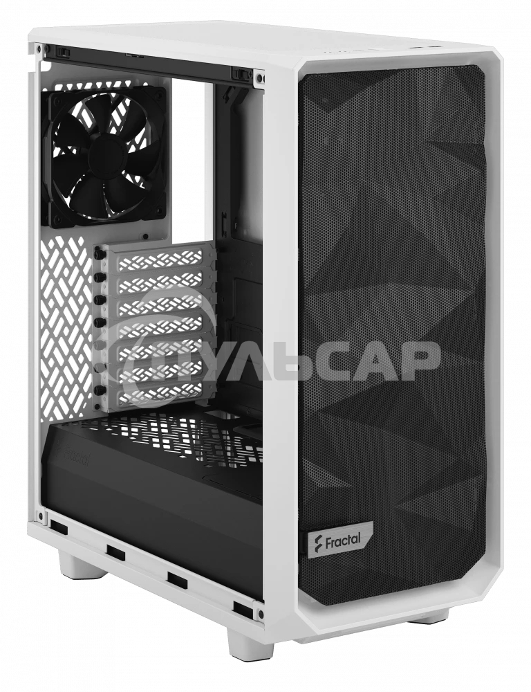 Компьютерный корпус Fractal Design MESHIFY 2 COMPACT белый - TG / ATX, TG / 2x140мм & 1x120мм fans inc. / FD-C-MES2C-05