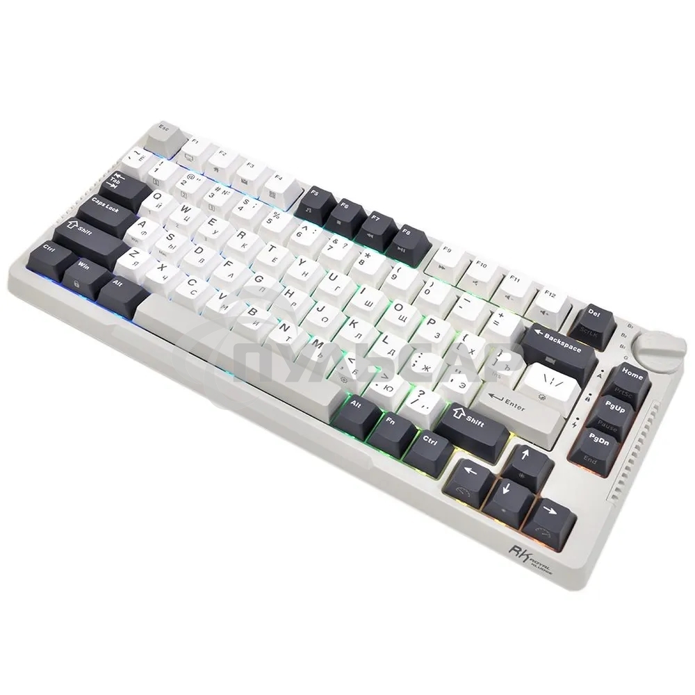 Клавиатура проводная + беспроводная Royal Kludge RK-H81 Brown switch/белый Night