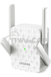 Повторитель беспроводного сигнала Digma D-WR400 AC1200 10/100BASE-TX/Wi-Fi белый