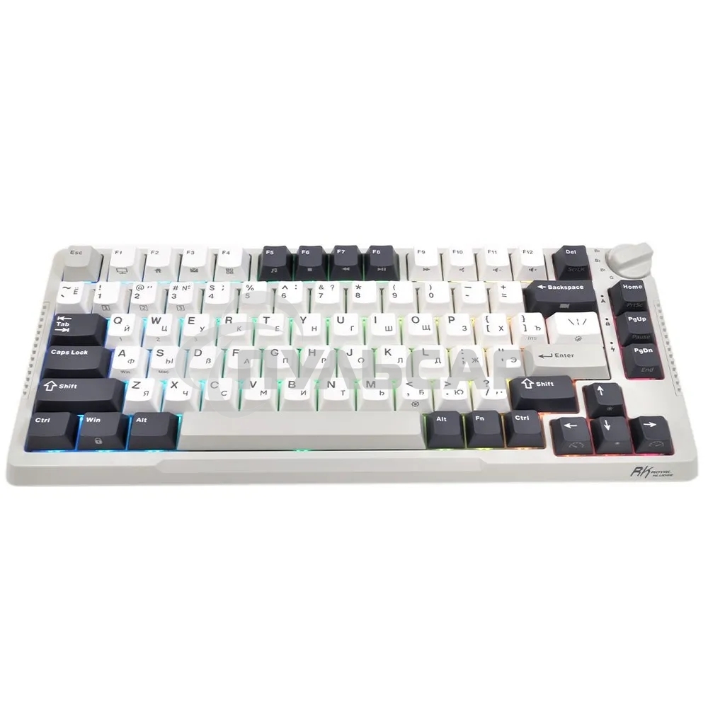Клавиатура проводная + беспроводная Royal Kludge RK-H81 Brown switch/белый Night