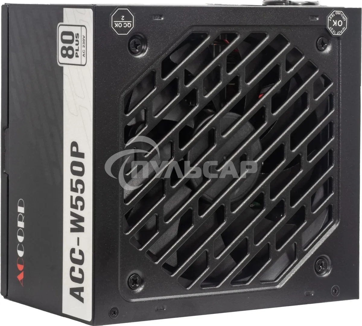 Блок питания Accord ACC-W600P, 600Вт, 80 PLUS WHITE, 120мм, черный