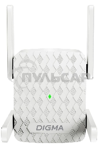 Повторитель беспроводного сигнала Digma D-WR400 AC1200 10/100BASE-TX/Wi-Fi белый