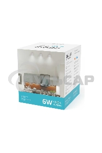 Светильник Gauss Overhead накл цил 6W 420lm 4100K 170-240V IP20 68*75мм белый с расс LED