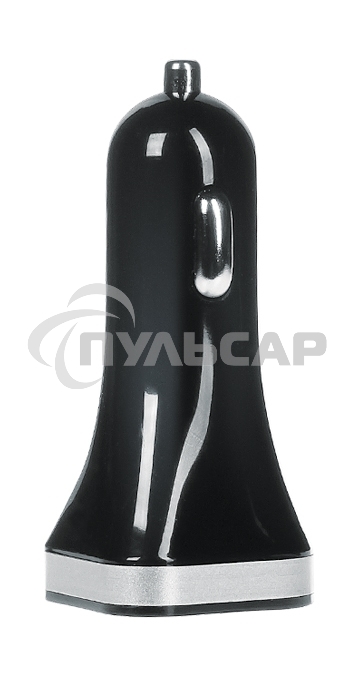 Автомобильное зарядное устройство QUMO 2A, 2 USB, 1A+1A черный, кабель Apple 8 pin в комплекте